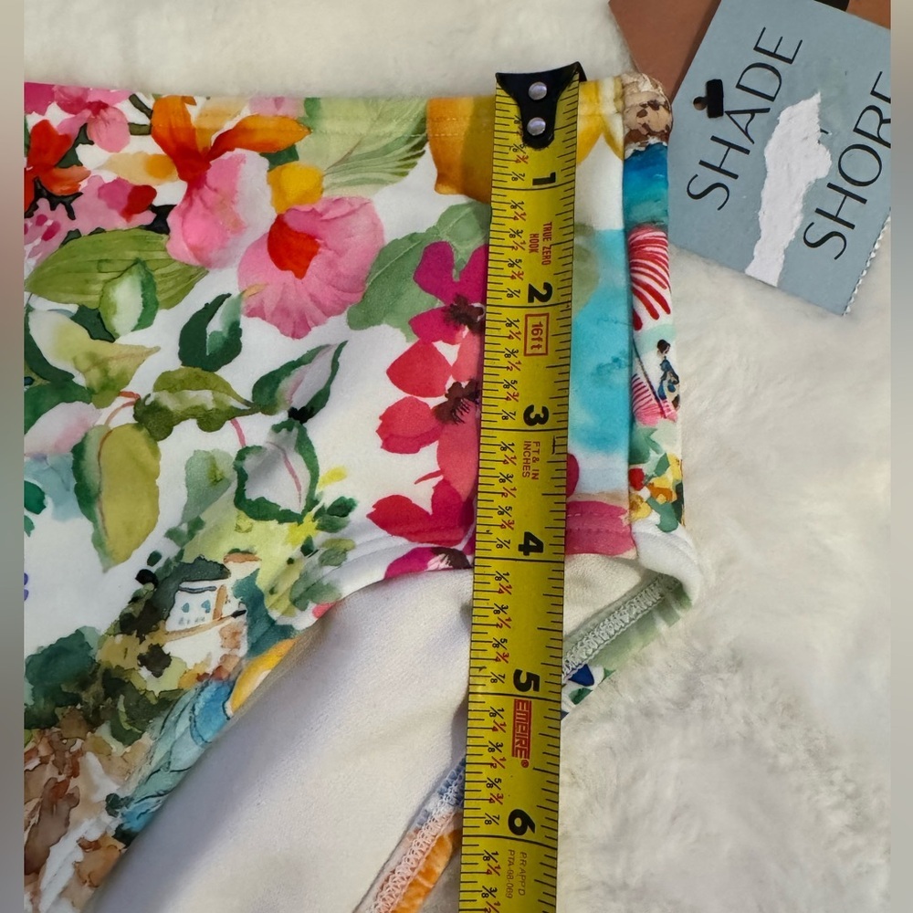 Shade & Shore High Waist Cheeky Multi-color Tropical Beach Bikini Bottom - Picture 6 of 11
